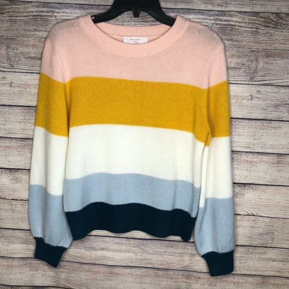 NWOT Elodie Color Block Sweater Size XS